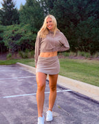 Aspen Ash Washed Cropped Hoodie