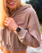 Aspen Ash Washed Cropped Hoodie