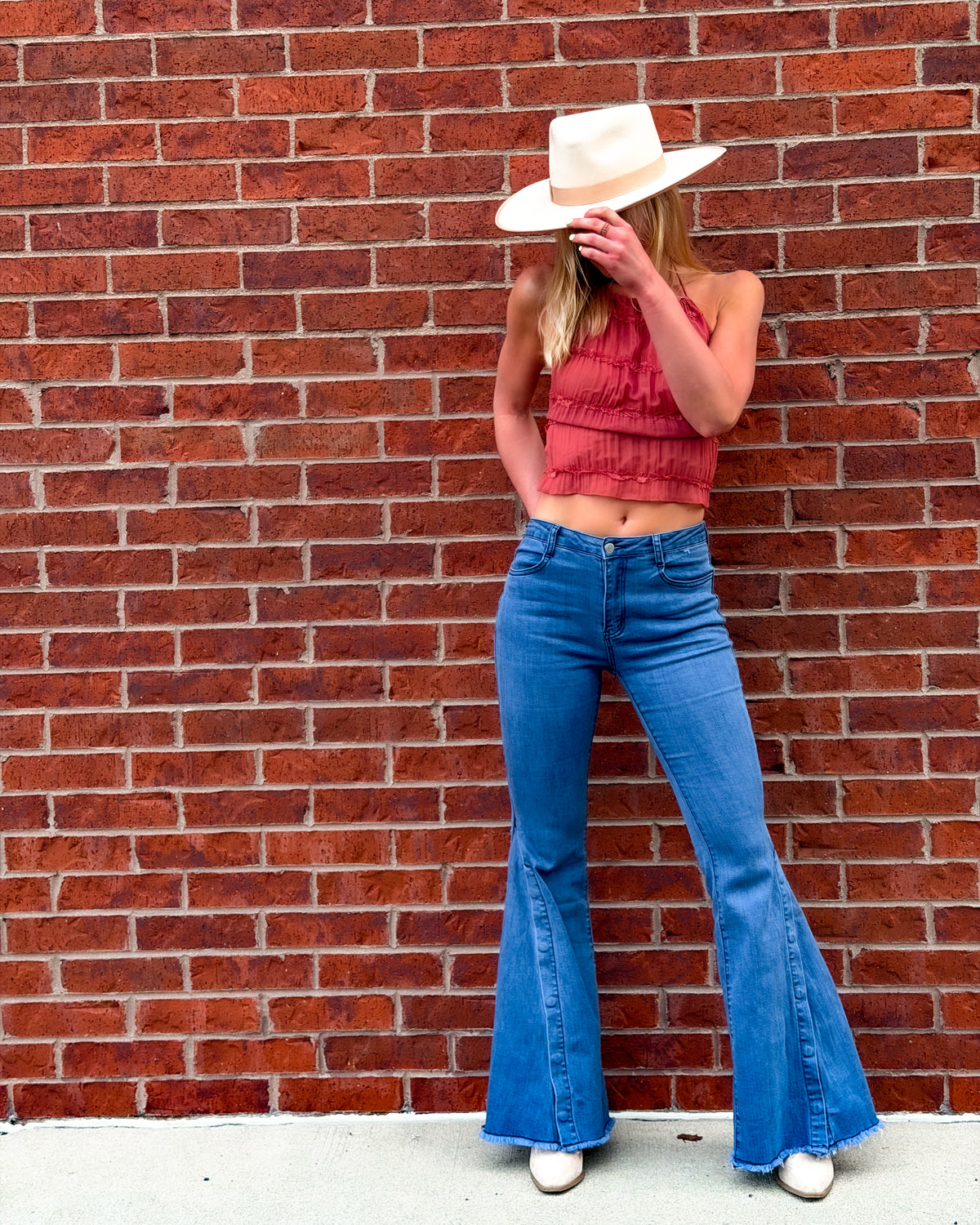 Montana Retro Western Button Down Flare Jeans