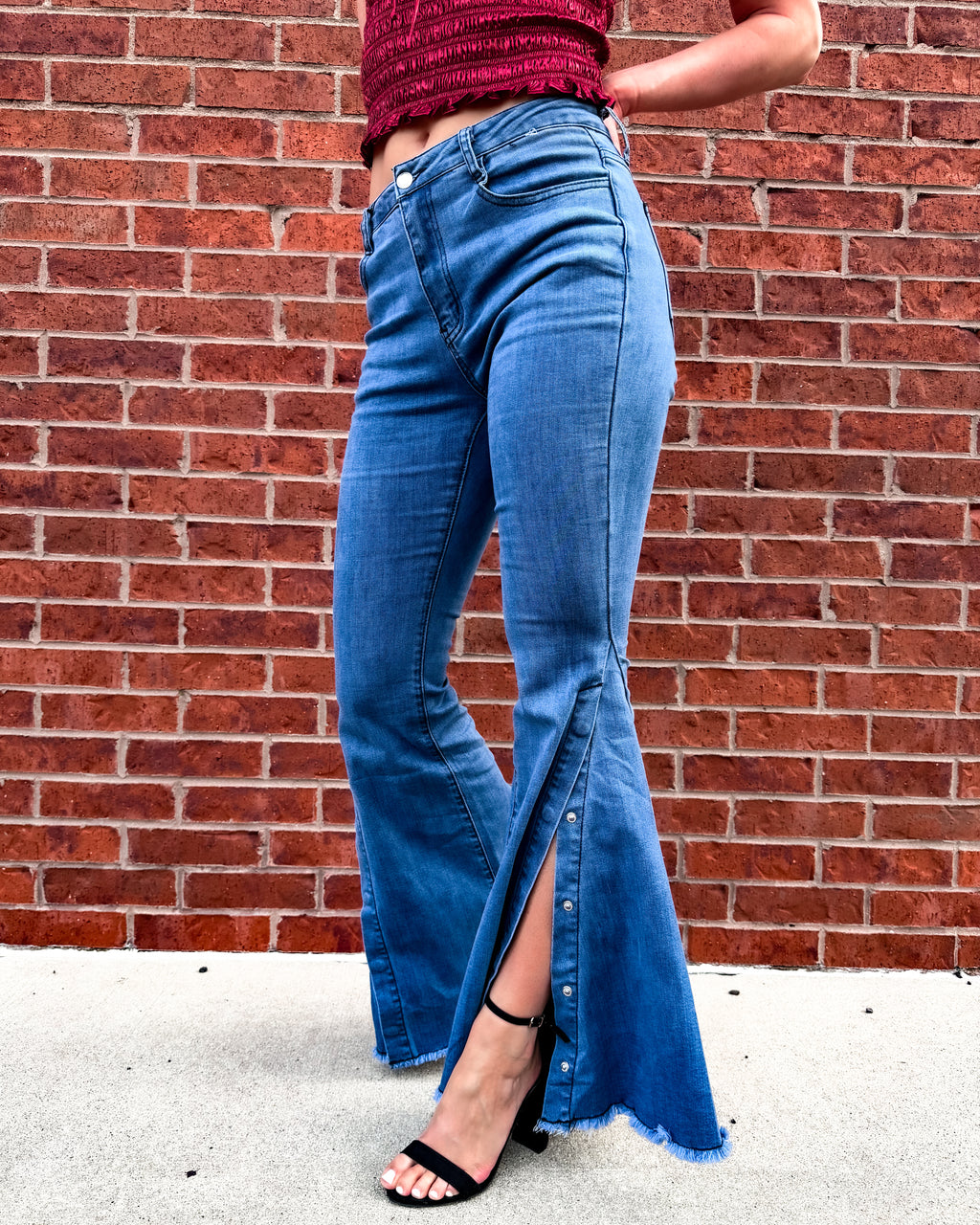 Montana Retro Western Button Down Flare Jeans