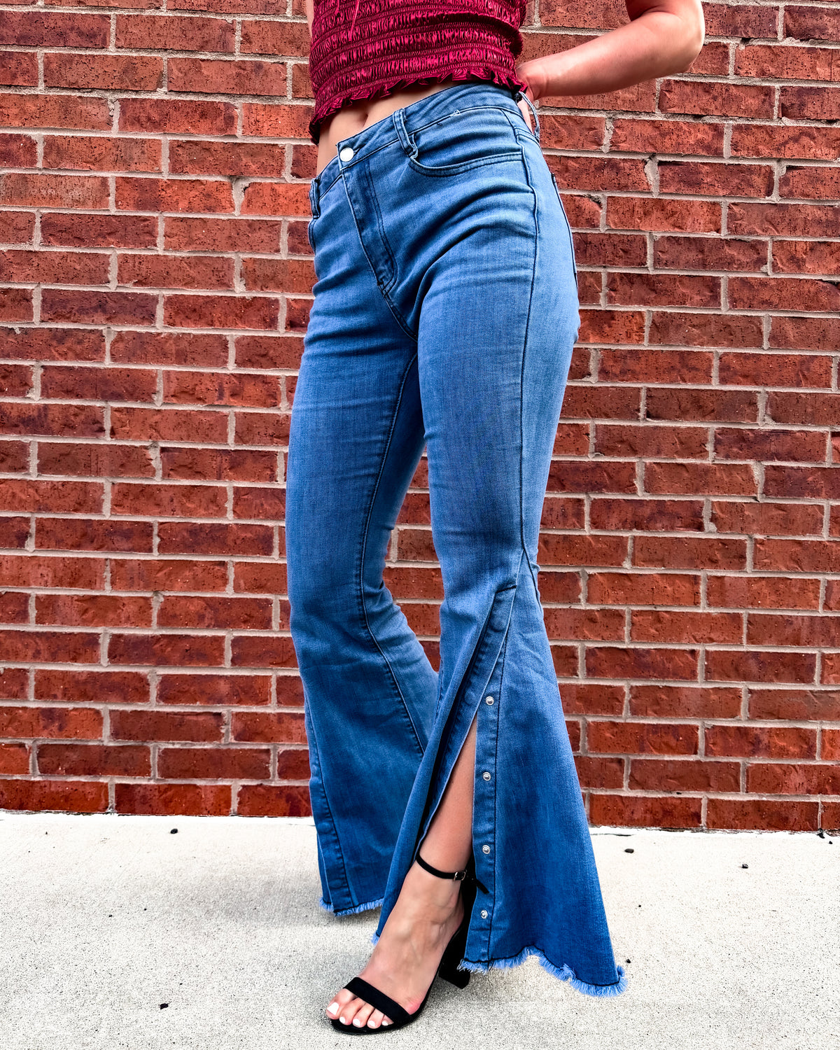 Montana Retro Western Button Down Flare Jeans