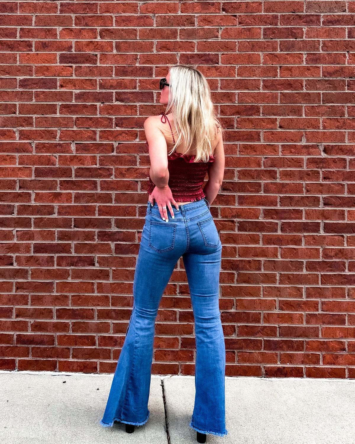 Montana Retro Western Button Down Flare Jeans
