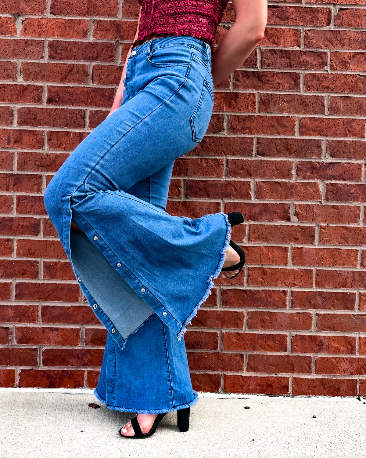 Montana Retro Western Button Down Flare Jeans