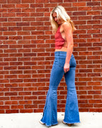 Montana Retro Western Button Down Flare Jeans
