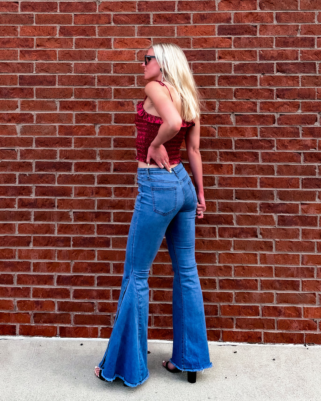 Montana Retro Western Button Down Flare Jeans
