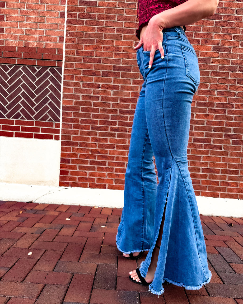 Montana Retro Western Button Down Flare Jeans