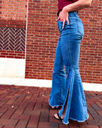 Montana Retro Western Button Down Flare Jeans
