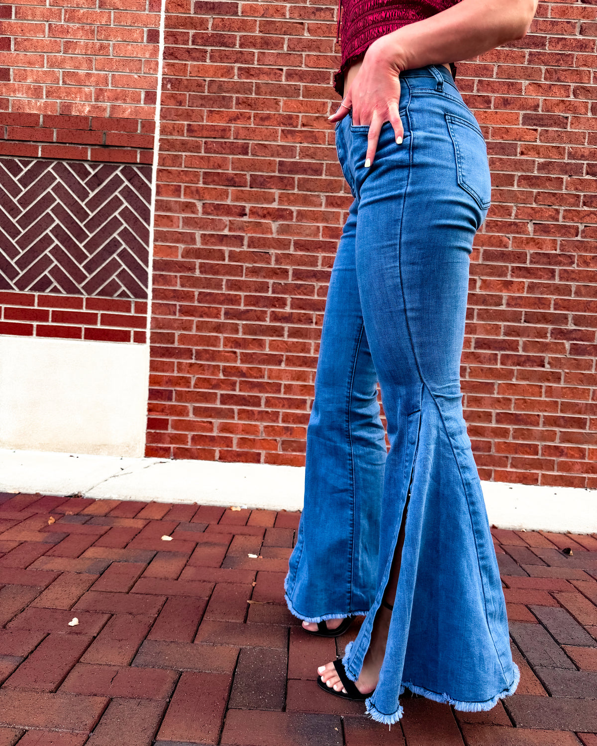 Montana Retro Western Button Down Flare Jeans